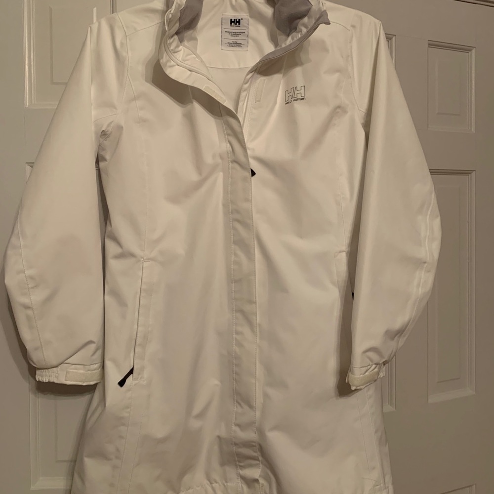 Helly Hansen White Rain Jacket - like new!